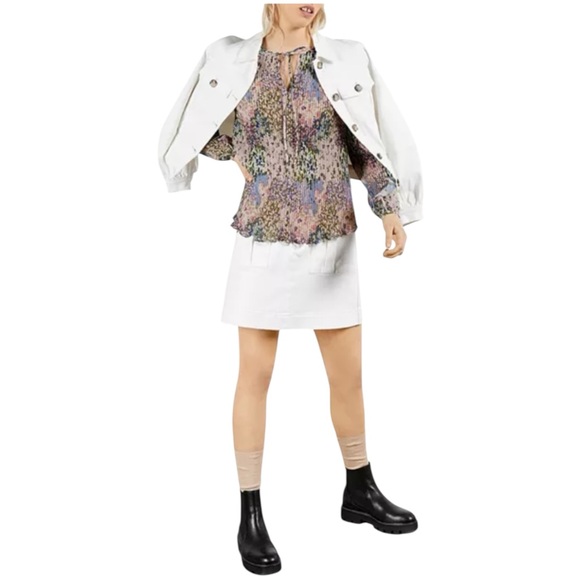 Ted Baker Woven Ditzy Floral Top Size 1/ US 4 - Picture 2 of 7